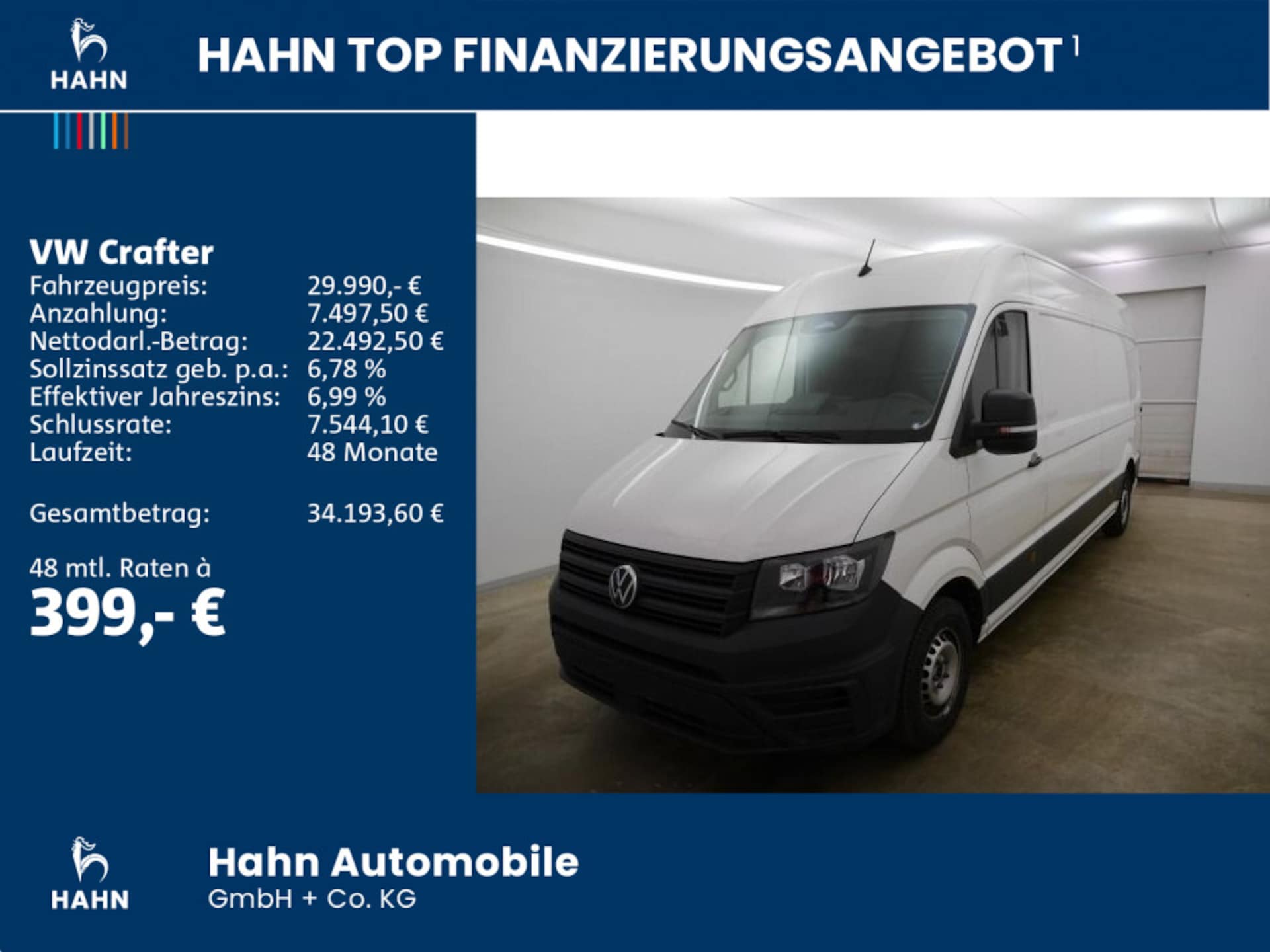 Volkswagen Crafter Kasten langer Radstand