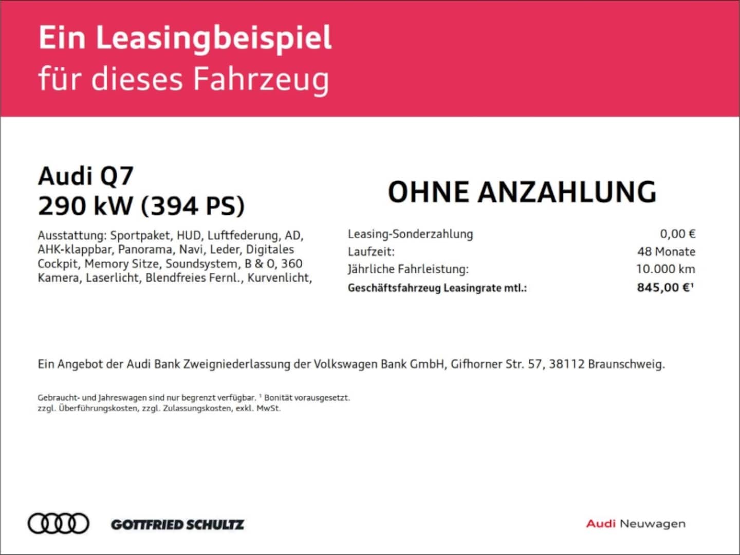 Bild über Audi Q7 SUV TFSI e S line business TFSI e quattro 290 kW tiptronic - für weitere Informationen kontaktieren Sie den Audi Partner
