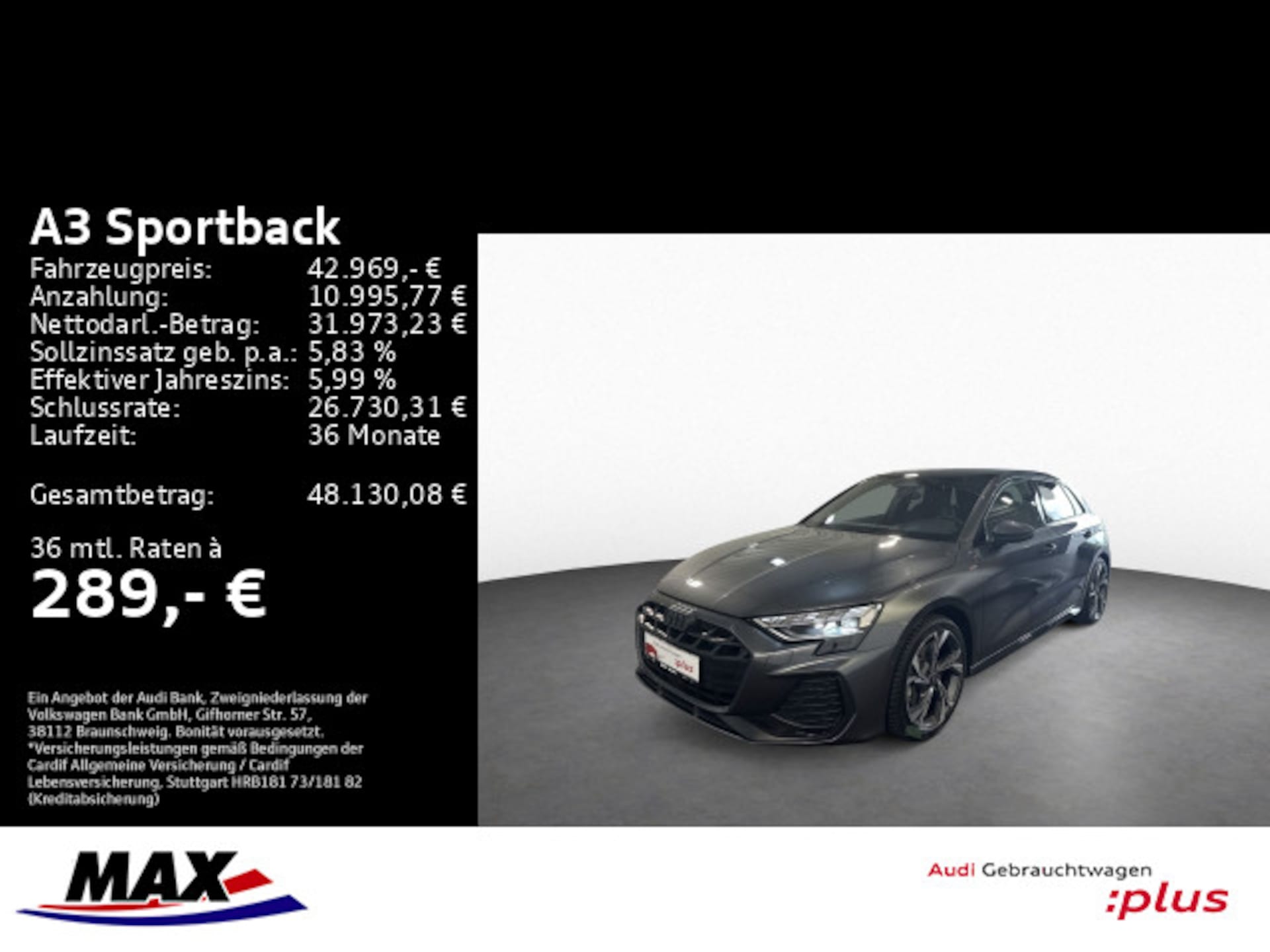 Audi A3 Sportback S line