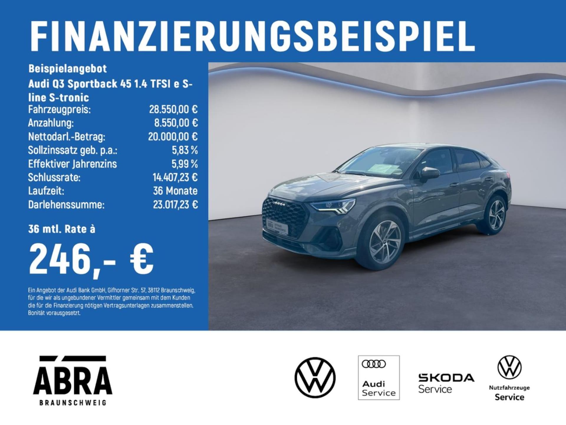 Audi Q3 Sportback TFSI e S line