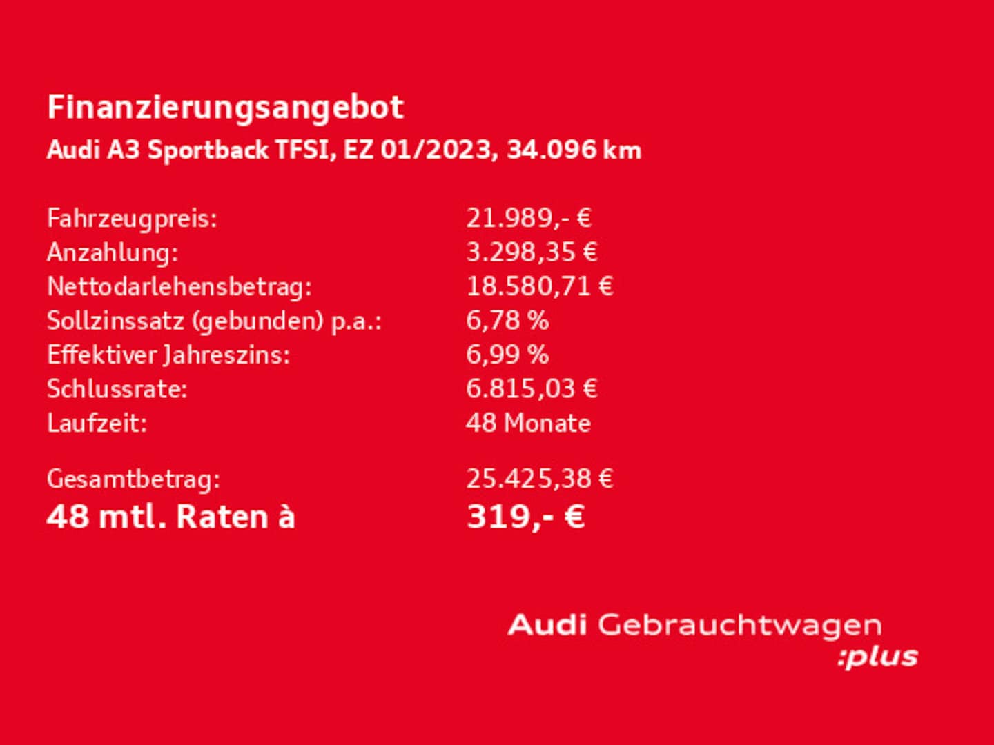 Bild über Audi A3 Sportback 30 TFSI S tronic - für weitere Informationen kontaktieren Sie den Audi Partner
