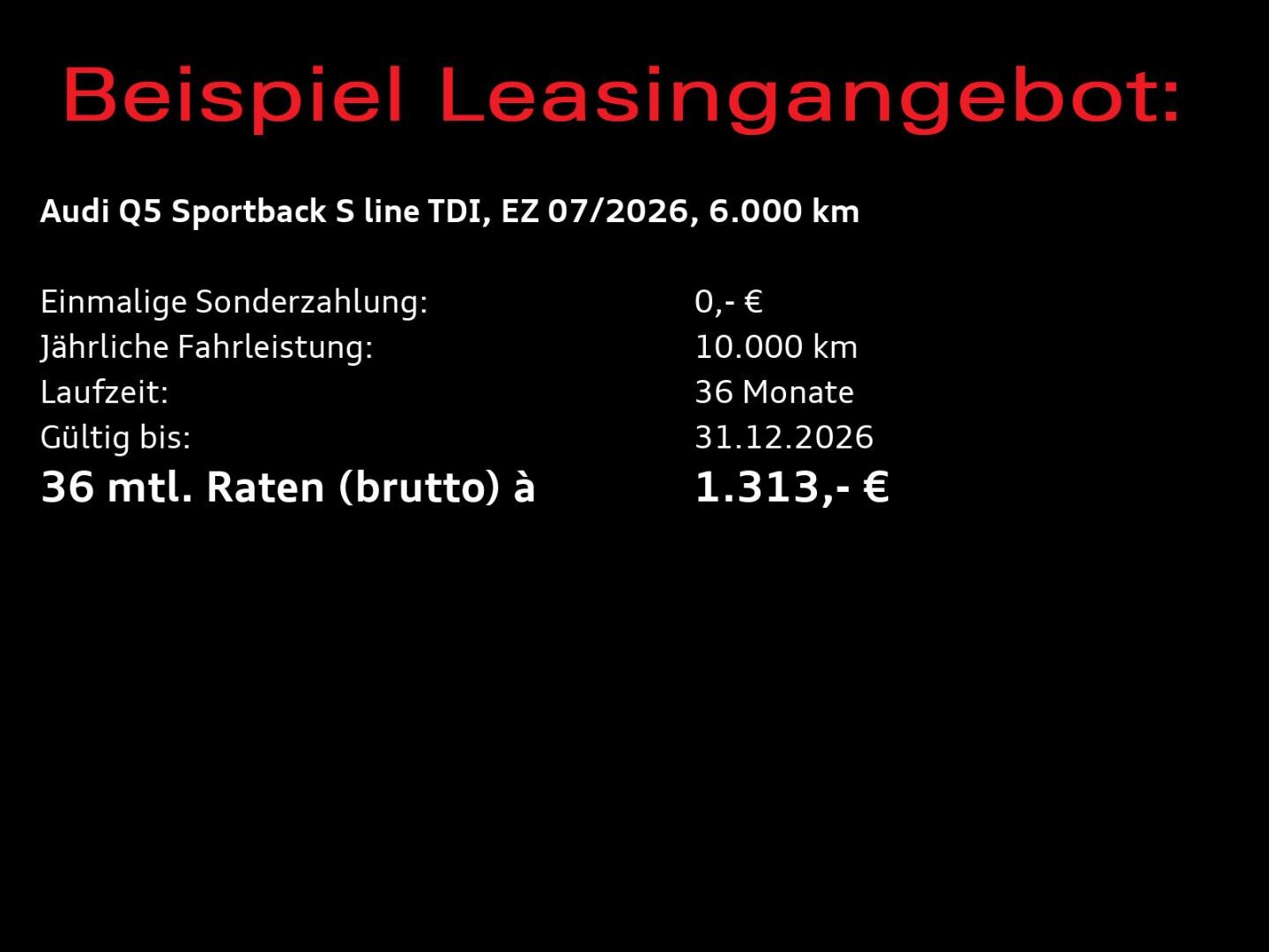 Bild über Audi Q5 Sportback TDI quattro 220 kW S tronic - für weitere Informationen kontaktieren Sie den Audi Partner