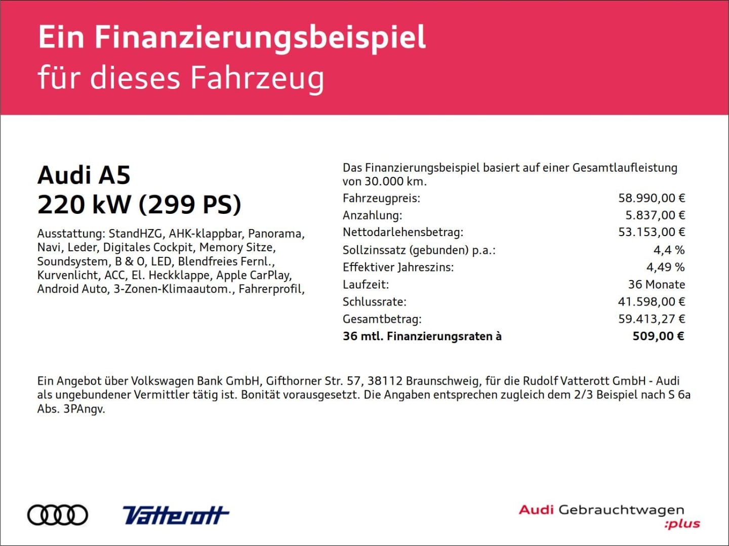 Bild über Audi A5 Avant e-hybrid e-hybrid quattro 220 kW S tronic - für weitere Informationen kontaktieren Sie den Audi Partner