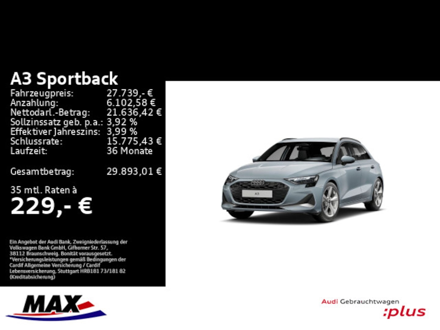 Bild über Audi A3 Sportback TDI Schaltgetriebe - für weitere Informationen kontaktieren Sie den Audi Partner