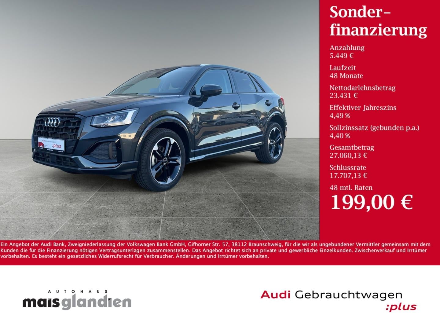 Bild über Audi Q2 advanced 35 TFSI S tronic - für weitere Informationen kontaktieren Sie den Audi Partner