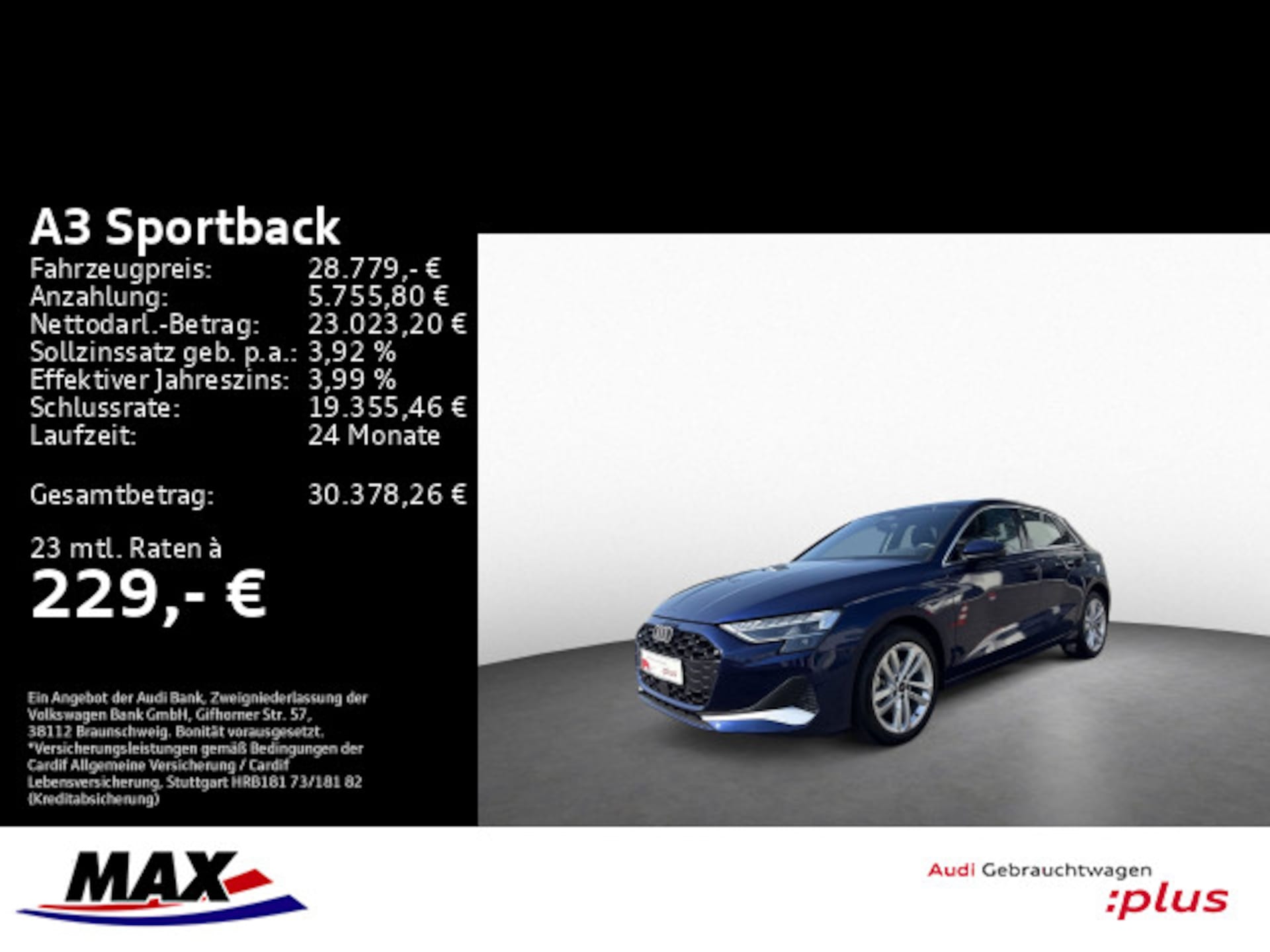 Audi A3 Sportback Advanced