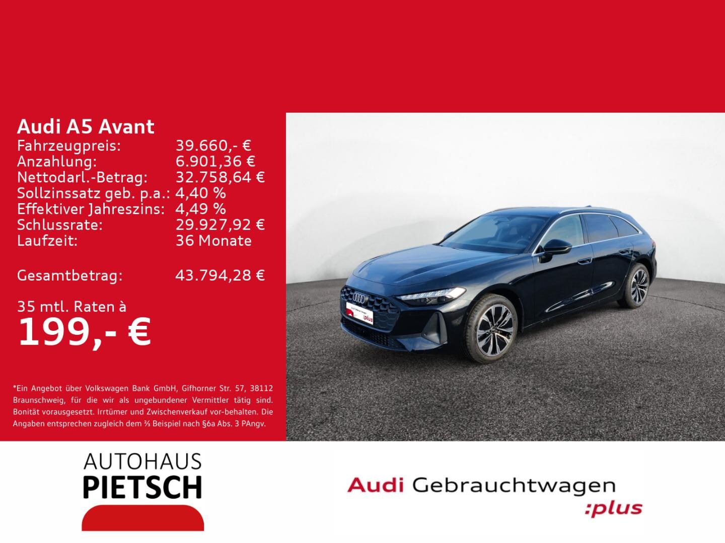 Bild über Audi A5 Avant TFSI S tronic - für weitere Informationen kontaktieren Sie den Audi Partner