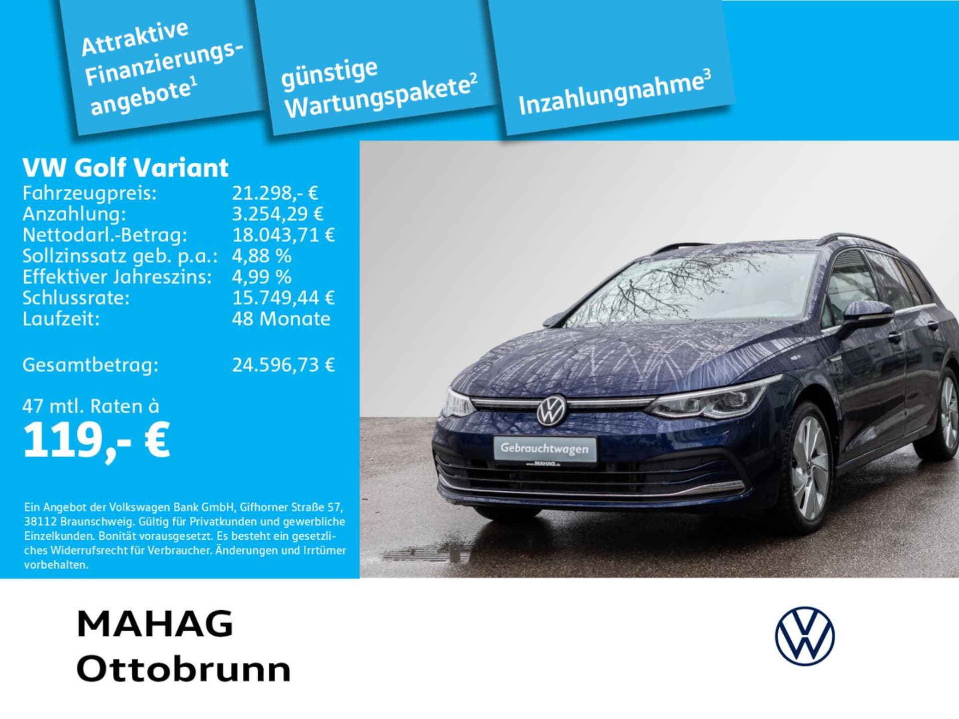 Volkswagen Golf Variant 2024 — Golf VIII Variant Style 1.5 TSI AHK Pano LED+ Navi ParkAssist App 6-Gang