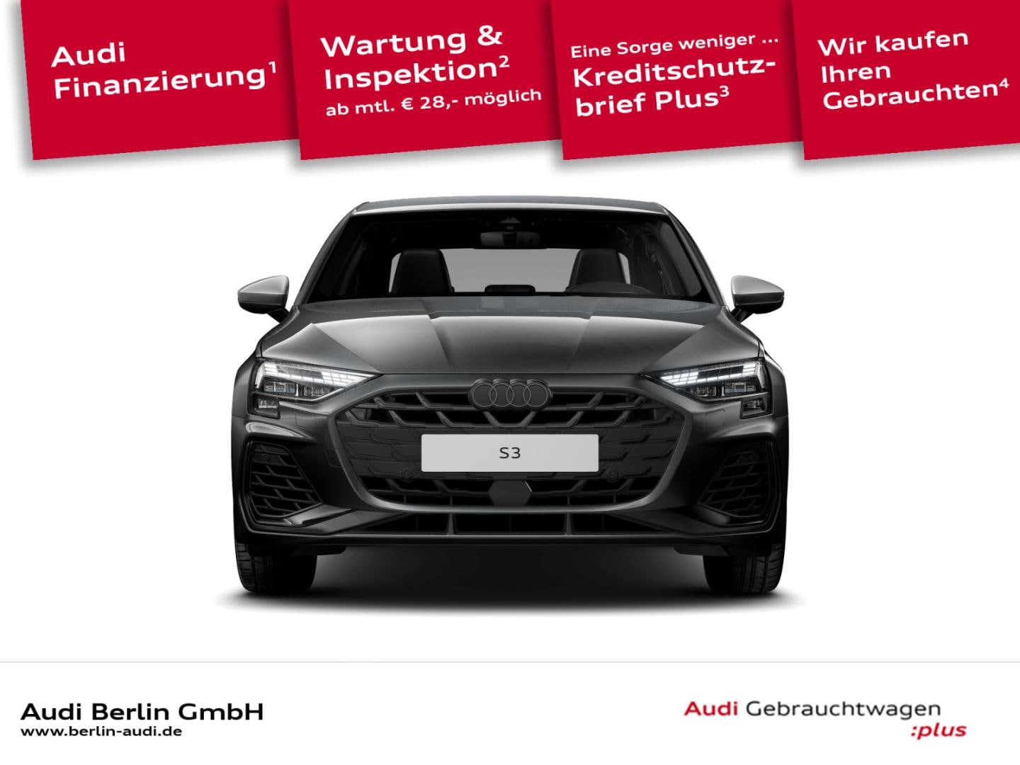 Bild über Audi S3 Limousine TFSI quattro S tronic - für weitere Informationen kontaktieren Sie den Audi Partner