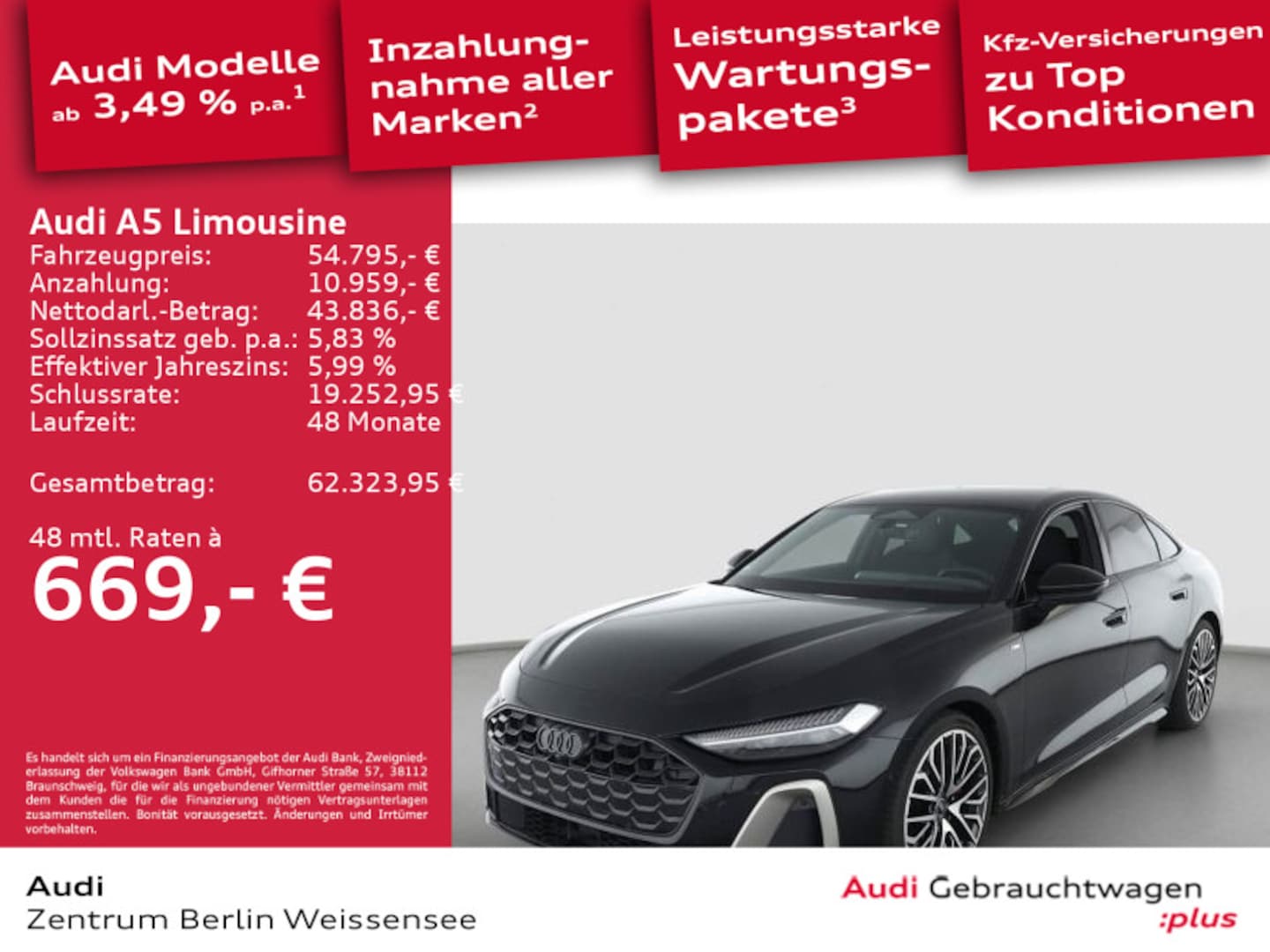 Bild über Audi A5 Limousine TDI quattro 150 kW S tronic - für weitere Informationen kontaktieren Sie den Audi Partner