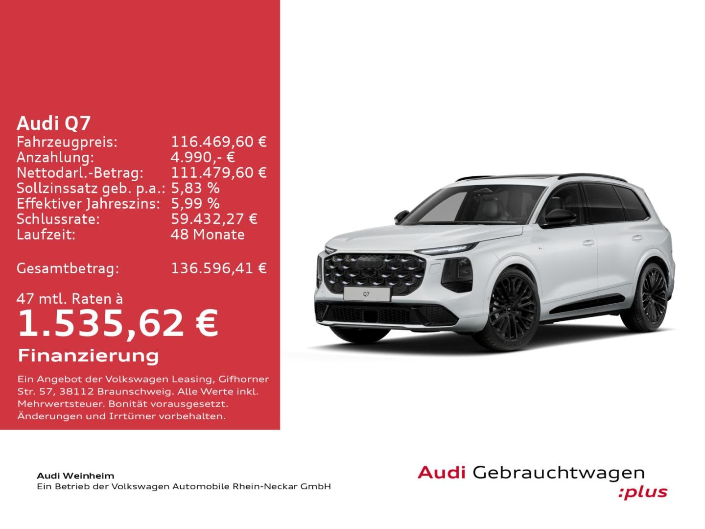 Bild über Audi Q7 SUV TDI quattro 220 kW tiptronic - für weitere Informationen kontaktieren Sie den Audi Partner
