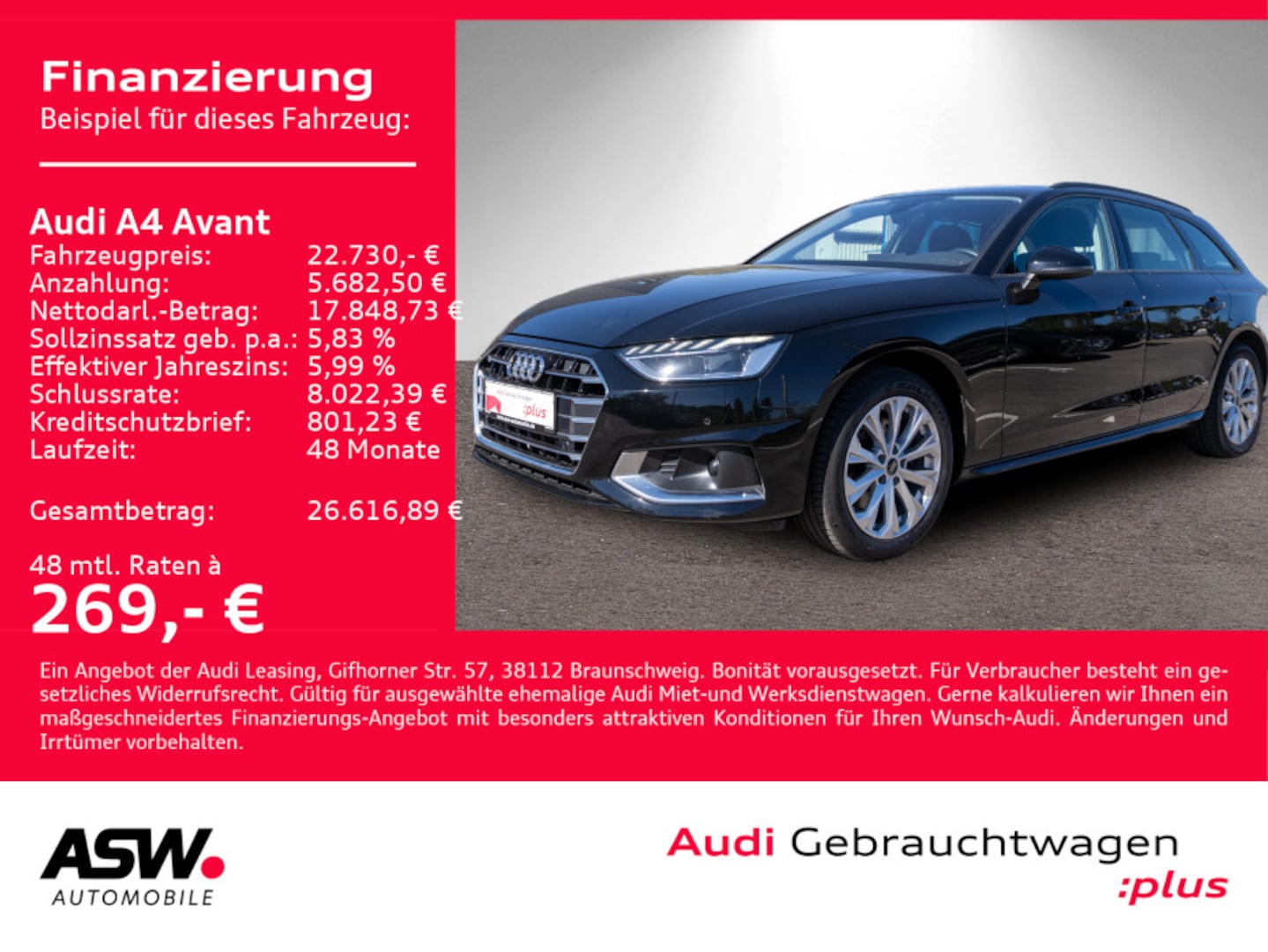 Bild über Audi A4 Avant advanced 30 TDI S tronic - für weitere Informationen kontaktieren Sie den Audi Partner