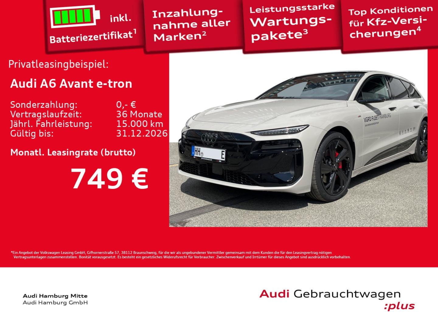 Bild über Audi A6 Avant e-tron S line business e-tron performance 270 kW - für weitere Informationen kontaktieren Sie den Audi Partner