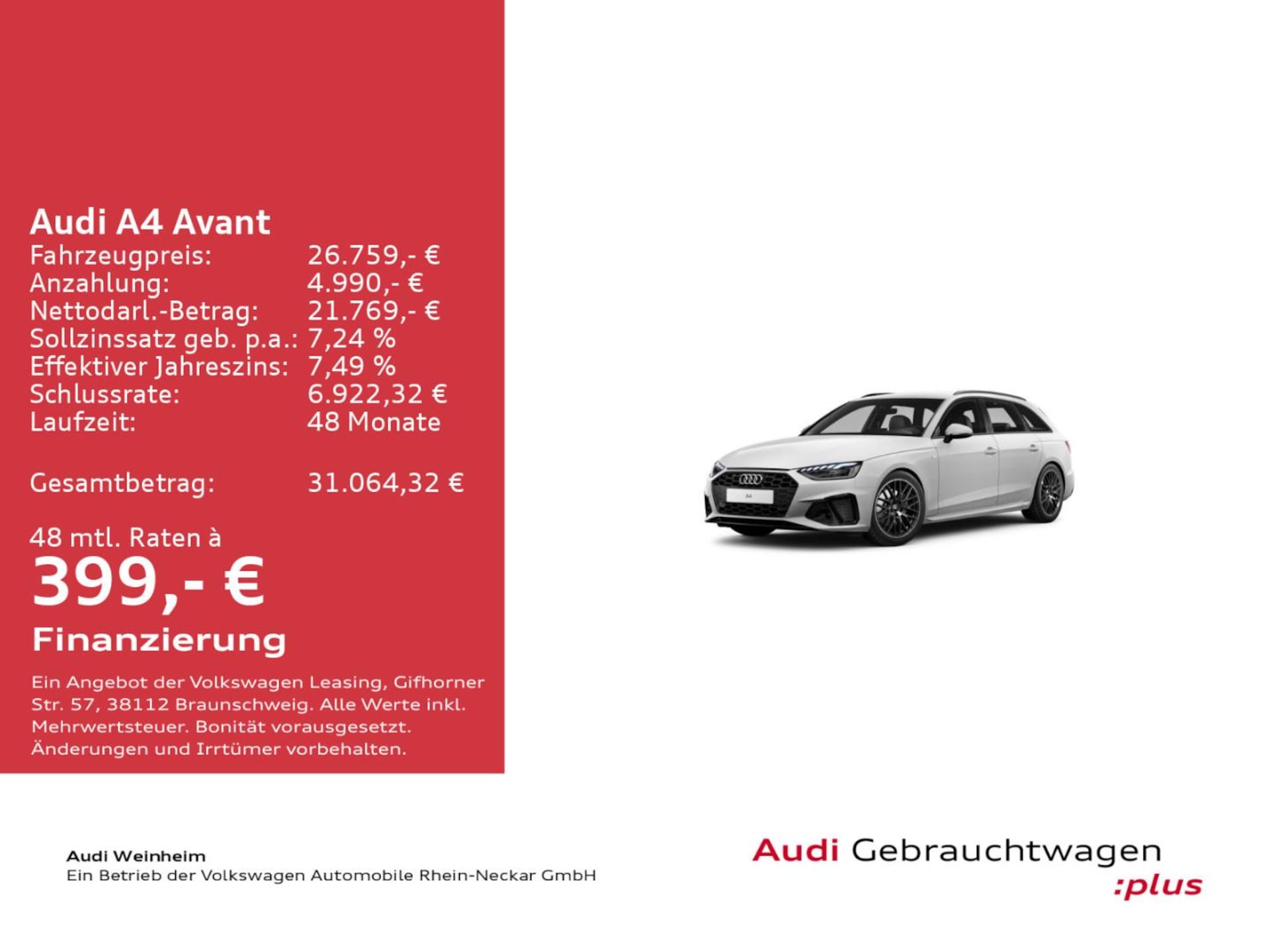 Audi A4 Avant S line