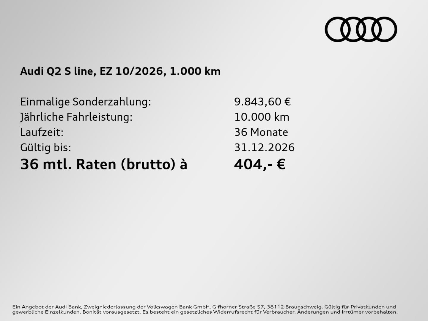 Bild über Audi Q2 S line 40 TFSI quattro S tronic - für weitere Informationen kontaktieren Sie den Audi Partner