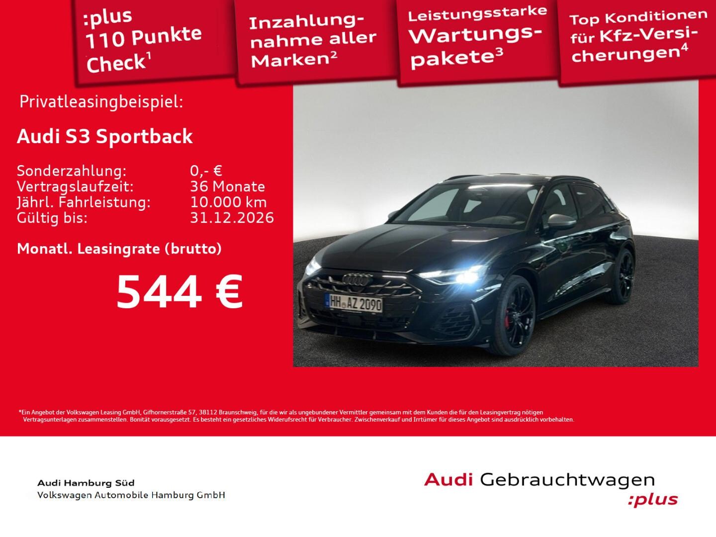 Bild über Audi S3 Sportback TFSI quattro S tronic - für weitere Informationen kontaktieren Sie den Audi Partner