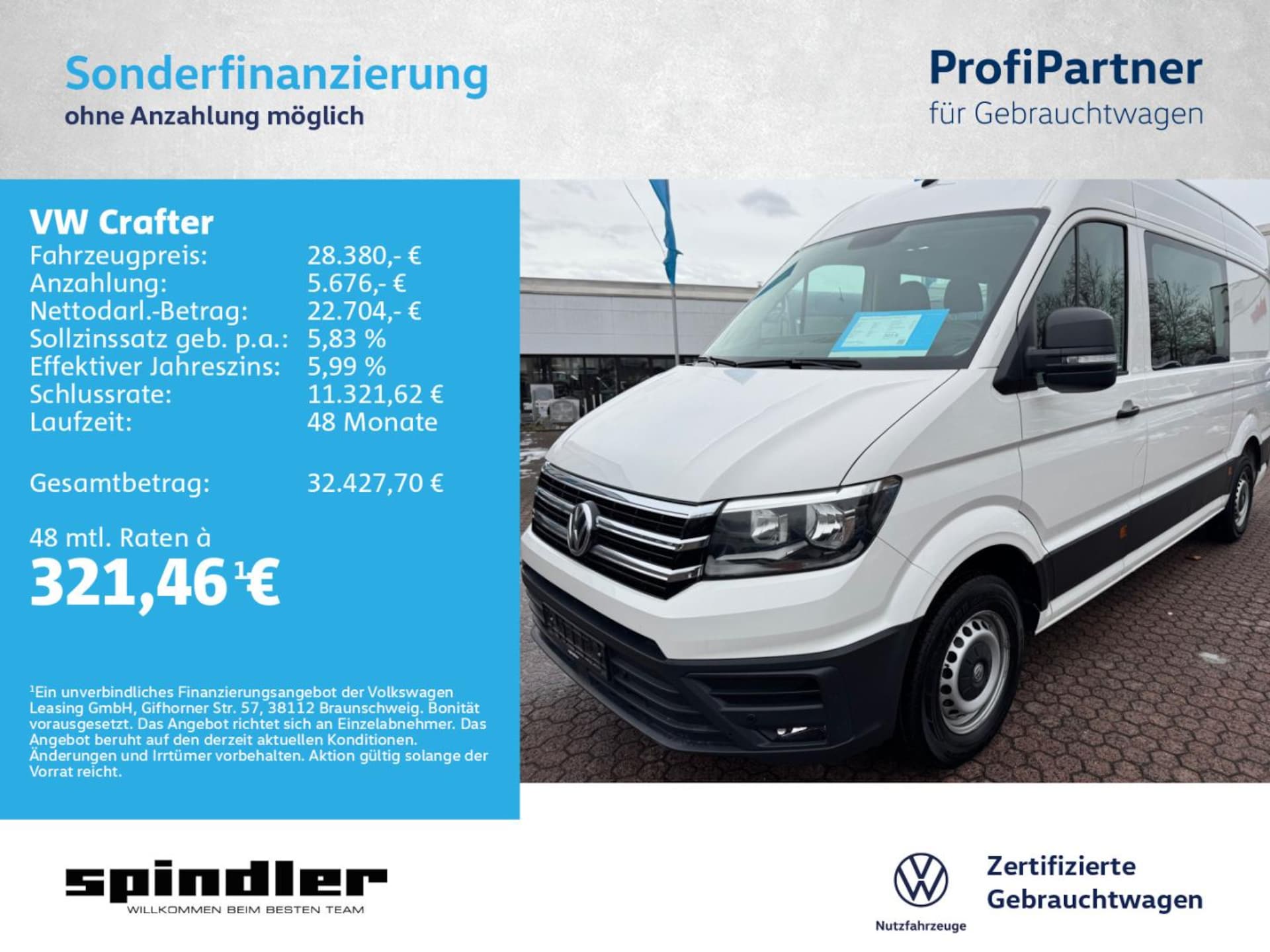 Volkswagen Crafter Kasten mittlerer Radstand