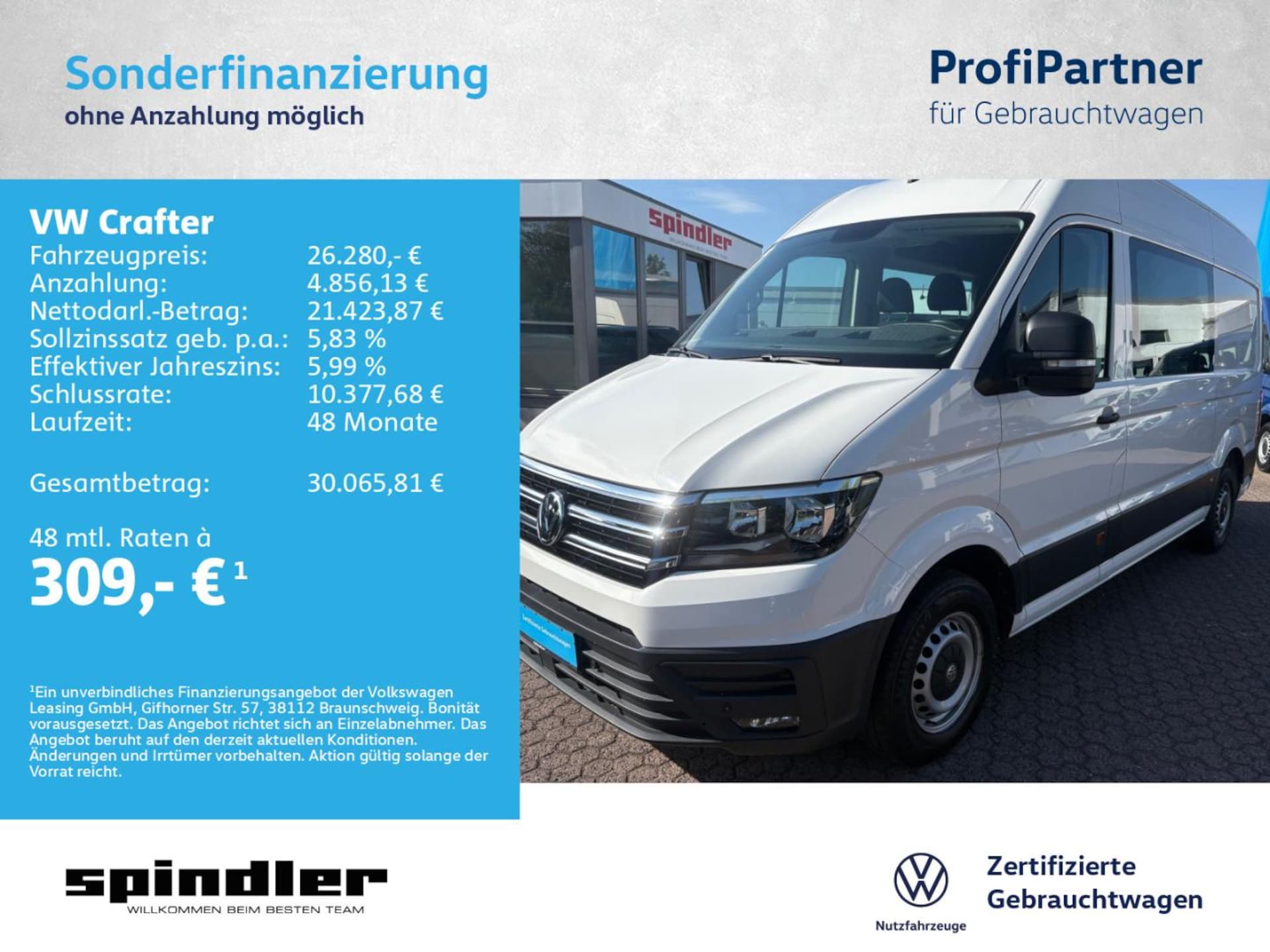 Volkswagen Crafter Kasten mittlerer Radstand