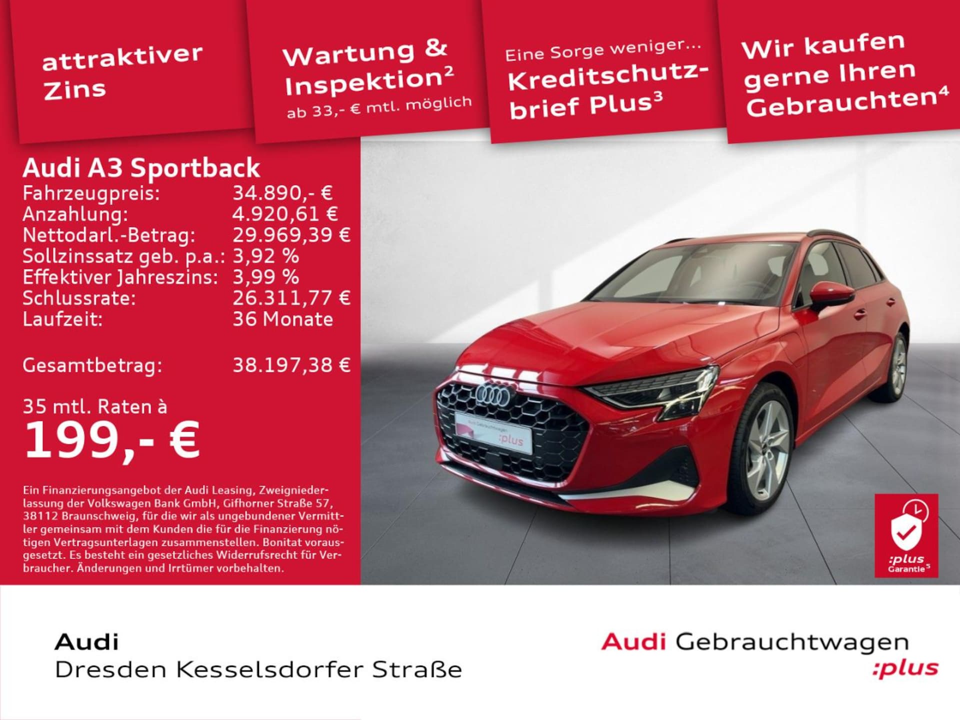 Audi A3 Sportback TFSI e Advanced