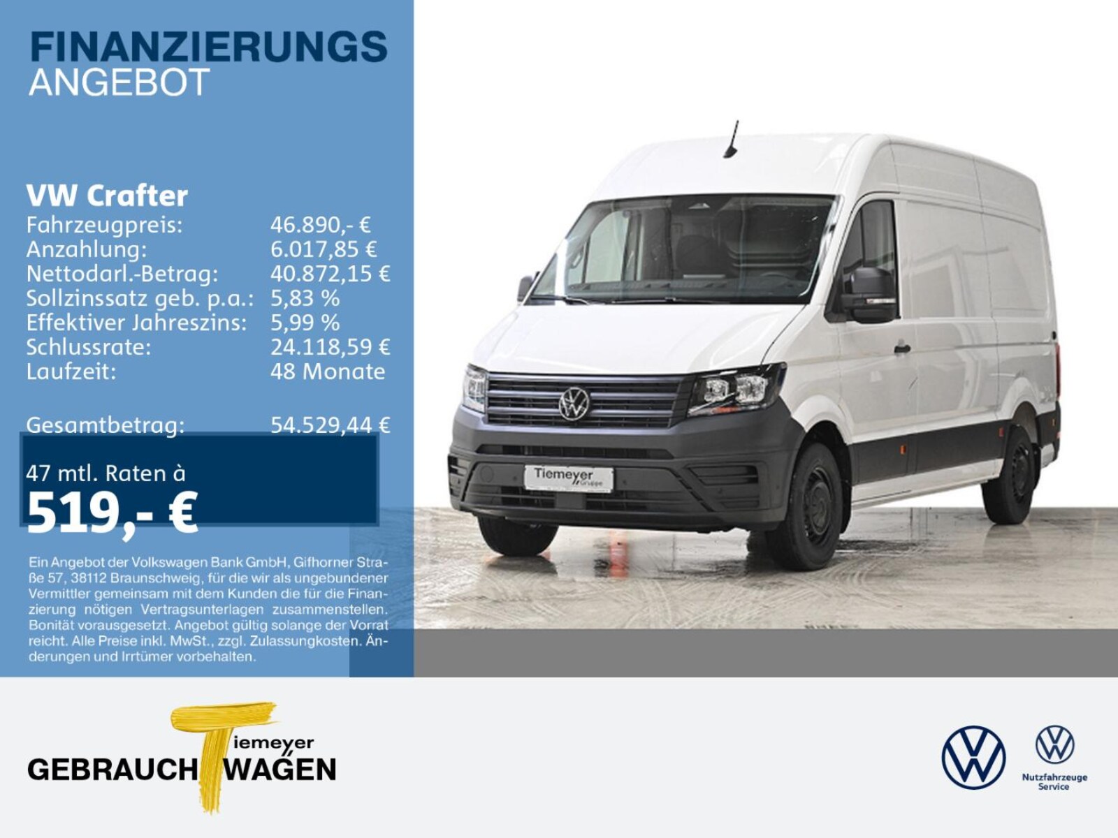 Volkswagen Crafter Kasten mittlerer Radstand