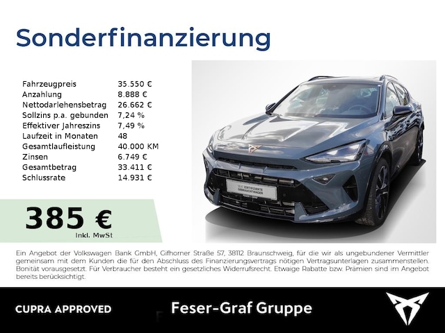 CUPRA Formentor VZ 2.0 TSI DSG Navi Pano AreaView LED (DKT5064116)