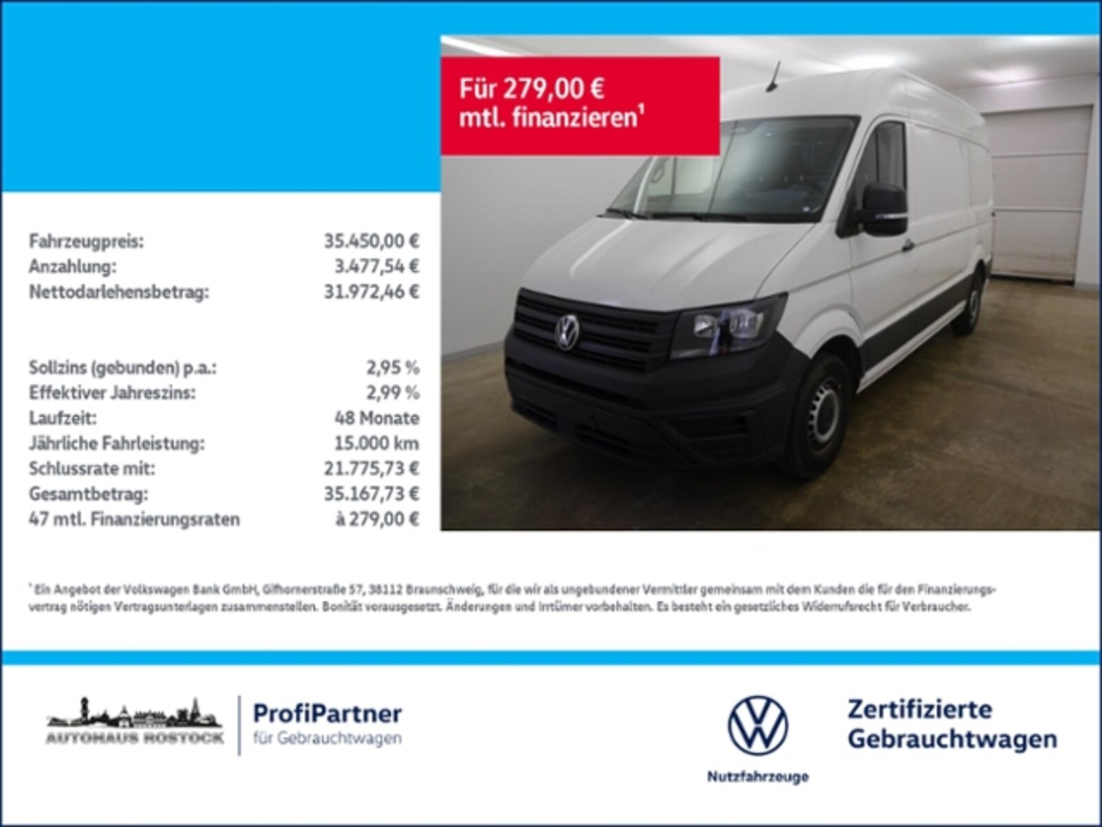 Volkswagen Crafter Kasten mittlerer Radstand