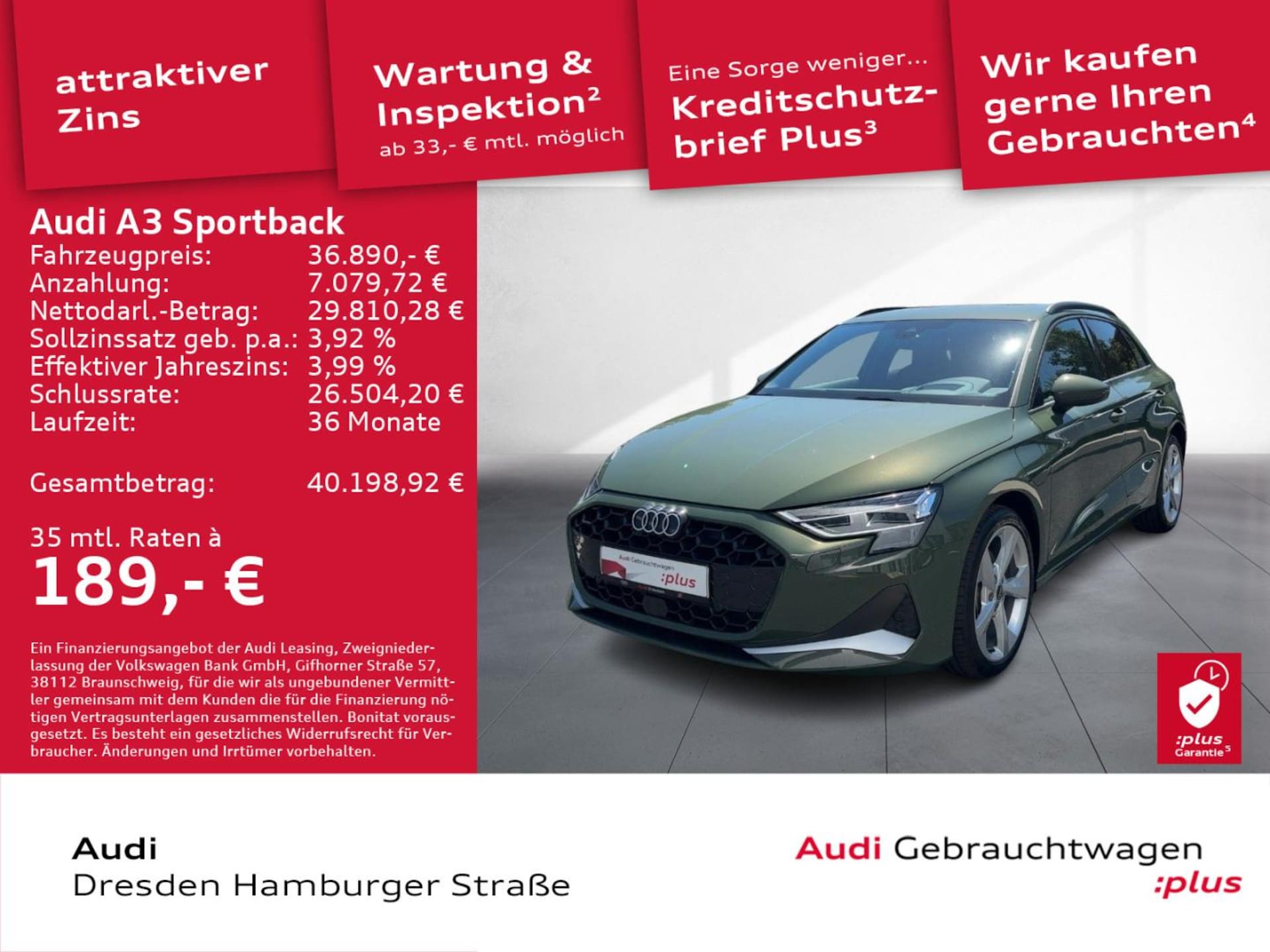 Audi A3 Sportback TFSI e Advanced