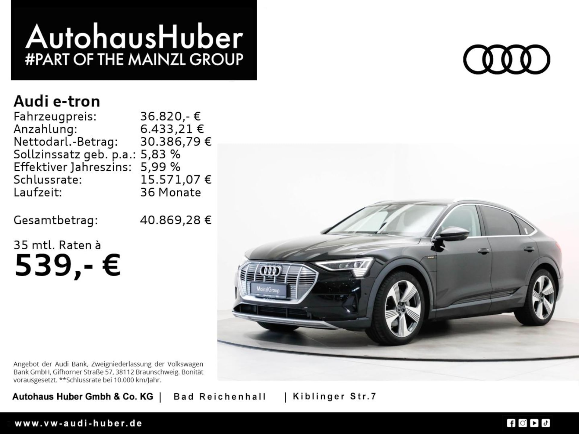 Audi e-tron Sportback advanced