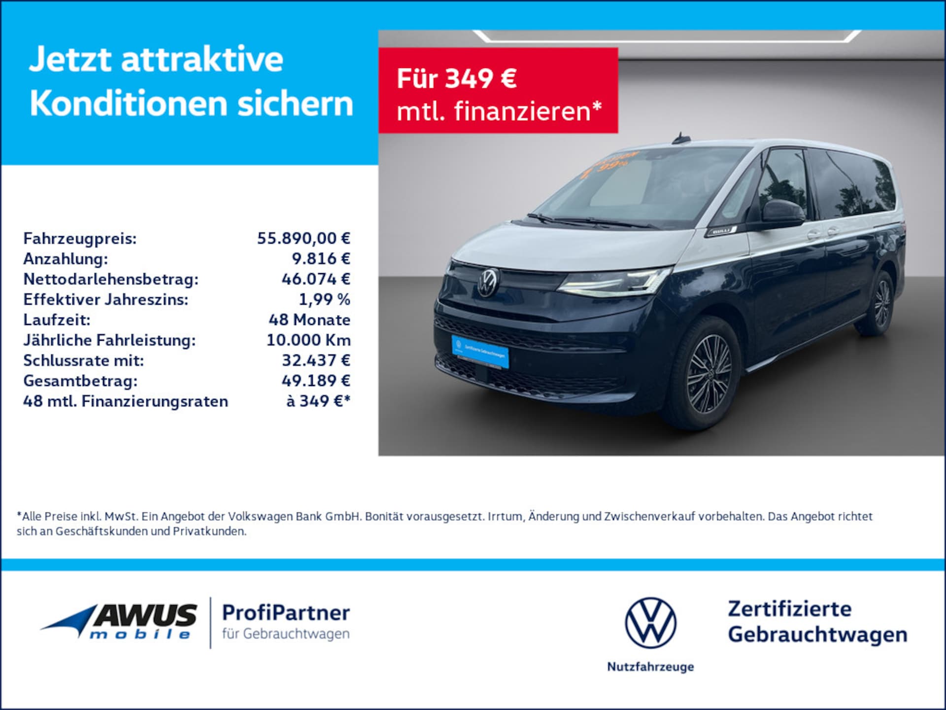 Volkswagen Multivan Langversion Basis-Modell