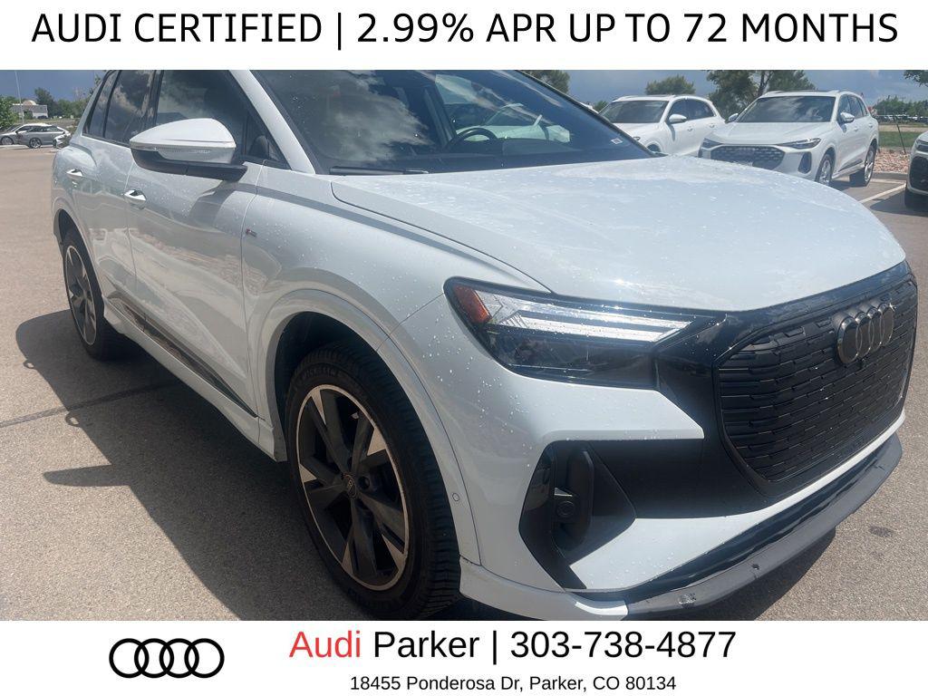 Certified 2023 Audi Q4 e-tron Premium Plus with VIN WA1L2BFZ0PP045198 for sale in Parker, CO