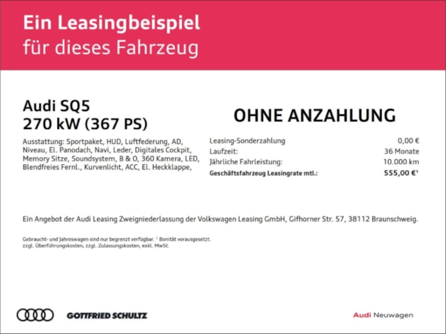 Bild über Audi SQ5 SUV TFSI 270 kW S tronic - für weitere Informationen kontaktieren Sie den Audi Partner