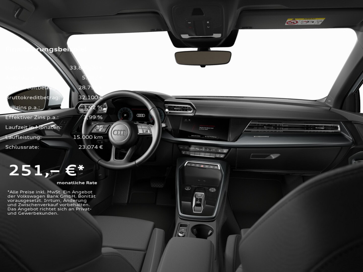 Bild über Audi A3 Sportback TFSI 110 kW S tronic - für weitere Informationen kontaktieren Sie den Audi Partner
