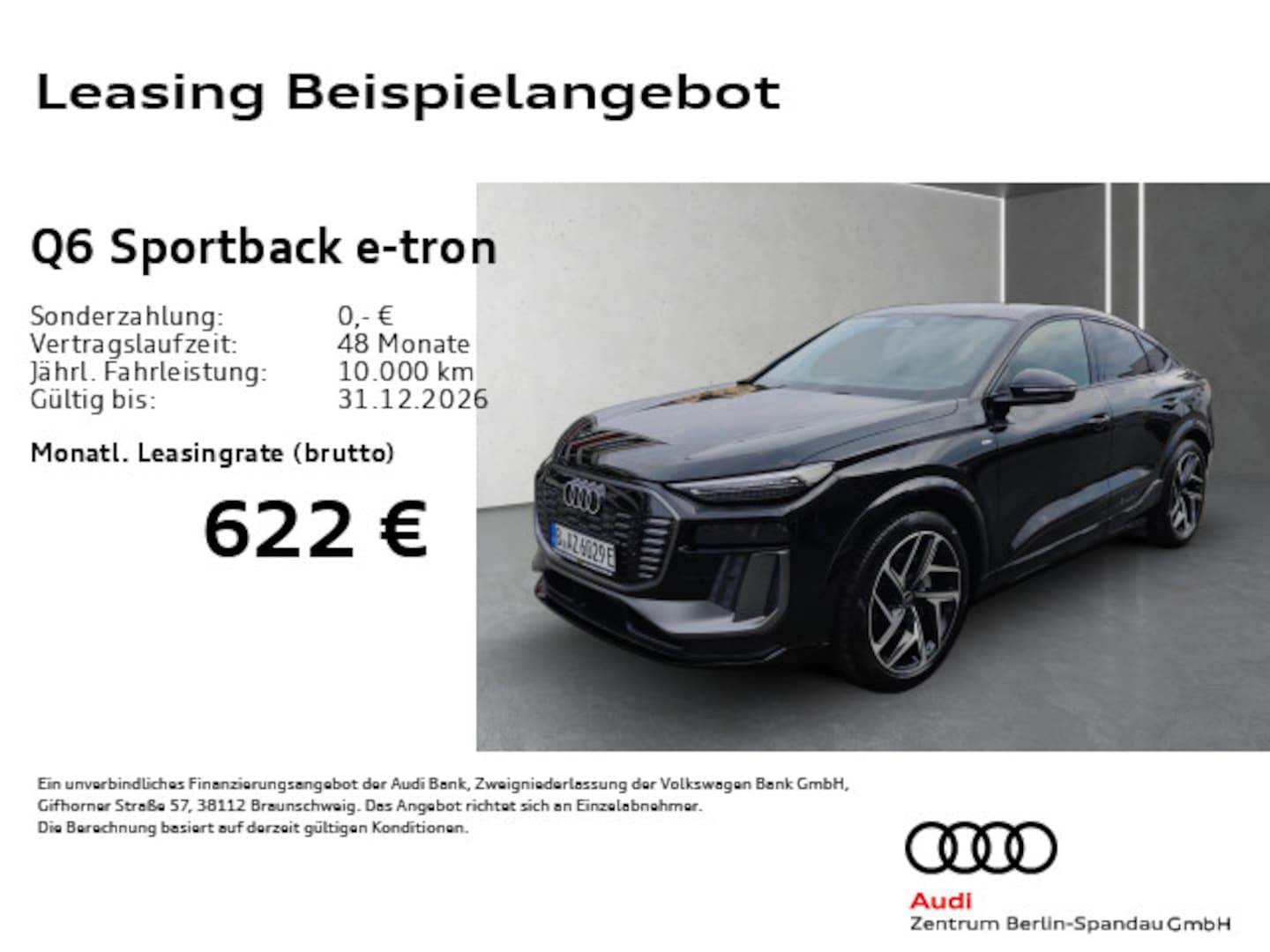 Bild über Audi Q6 Sportback e-tron e-tron 185 kW - für weitere Informationen kontaktieren Sie den Audi Partner