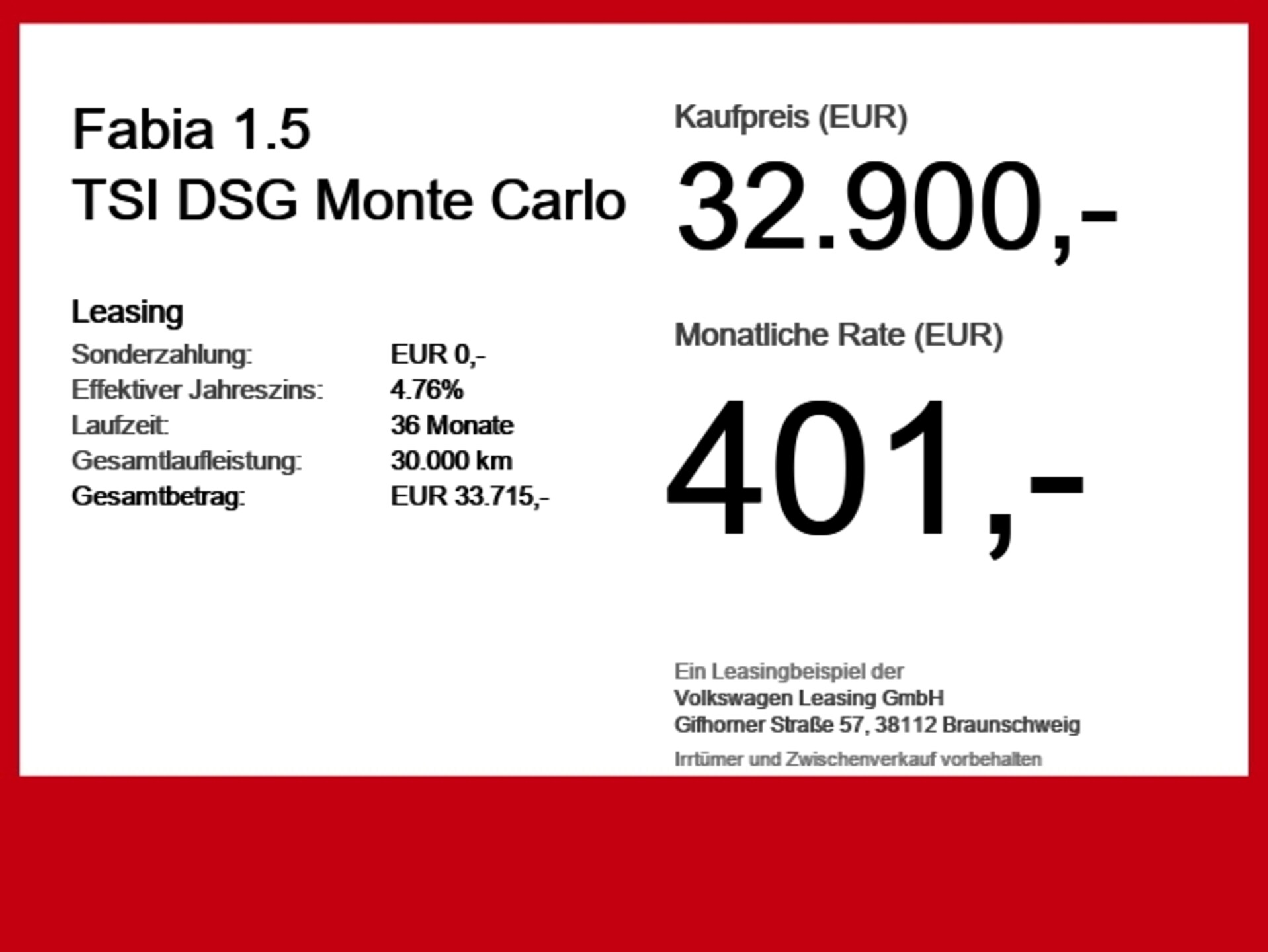 Skoda Fabia Monte Carlo