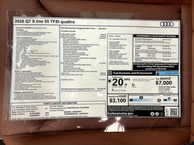 2026 Audi Q7 S Line Premium Plus - Photo 17