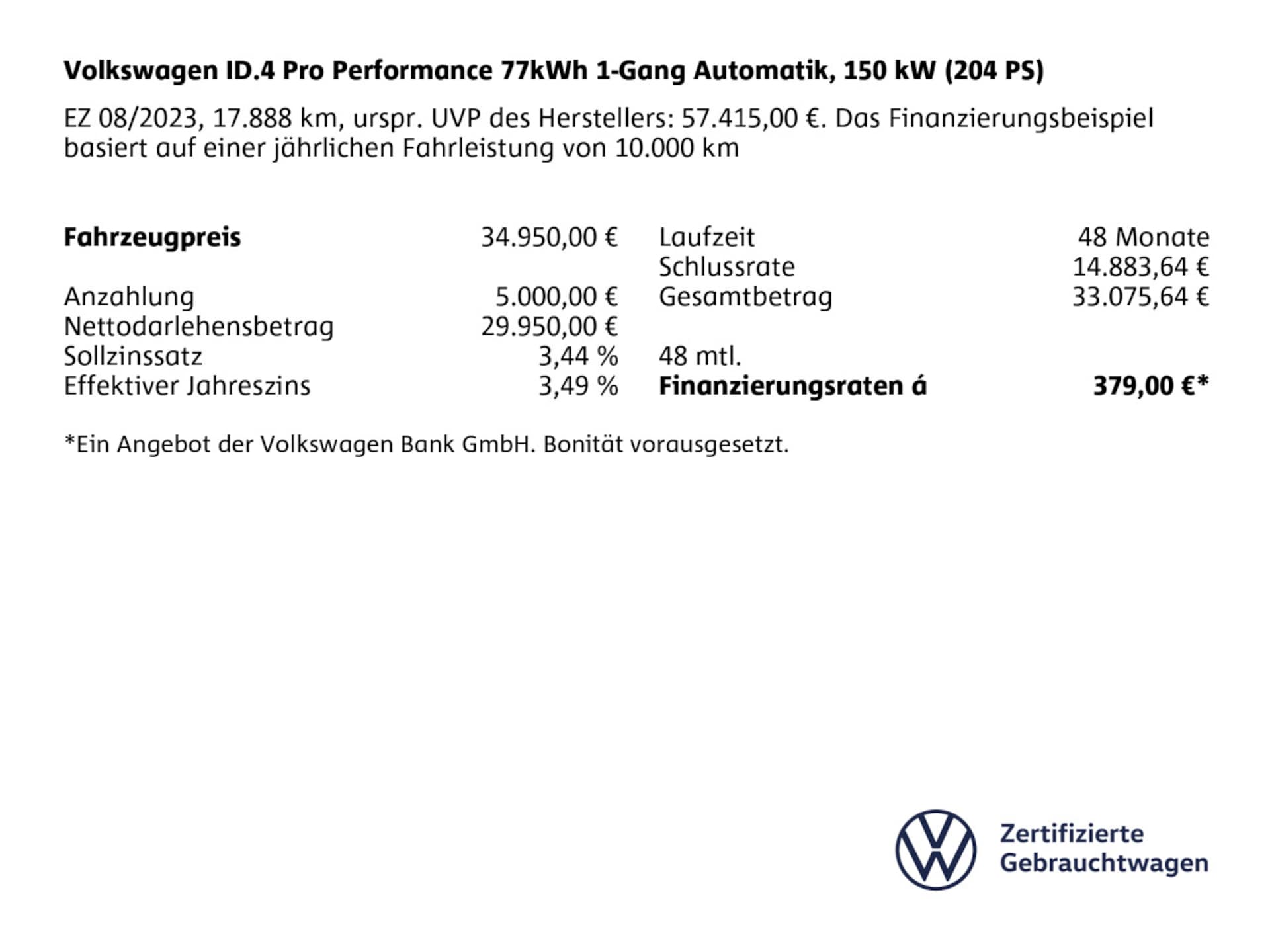Volkswagen ID.4 Pro Performance