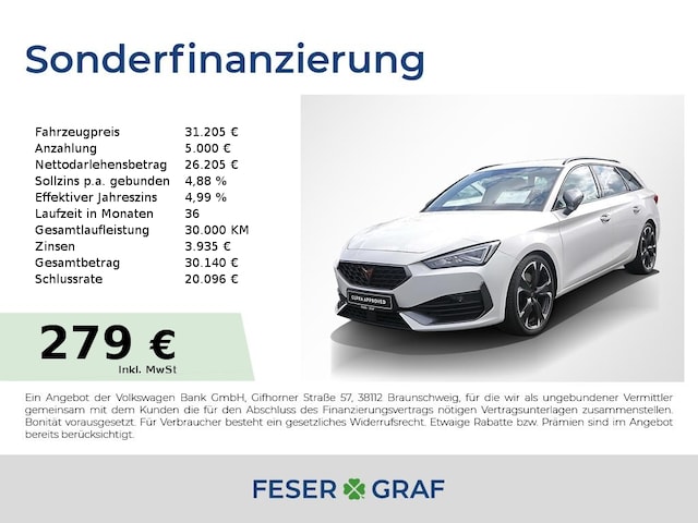 CUPRA Leon Sportstourer VZ 2.0 TSI ACC/​PDC/​SPORTSITZE (DKT5010766)