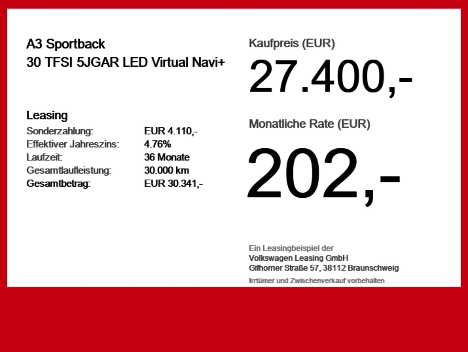 Audi A3 Sportback – Bild 6