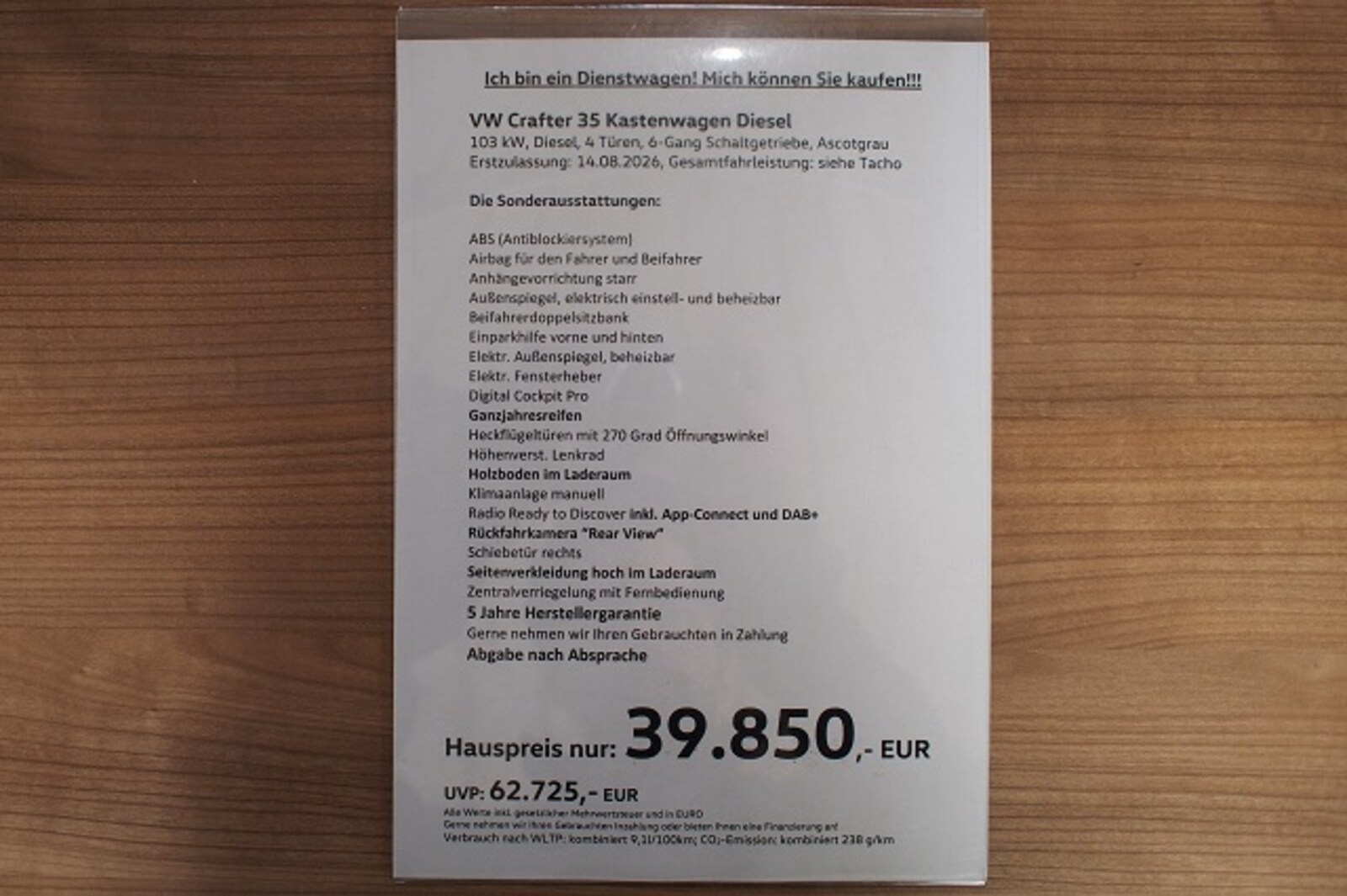 Volkswagen Crafter Kasten mittlerer Radstand – Bild 14