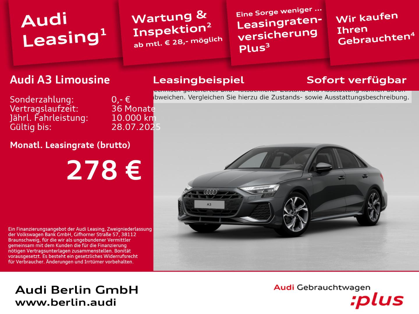 Image about Audi A3 Limousine S line 30 TFSI S tronic
