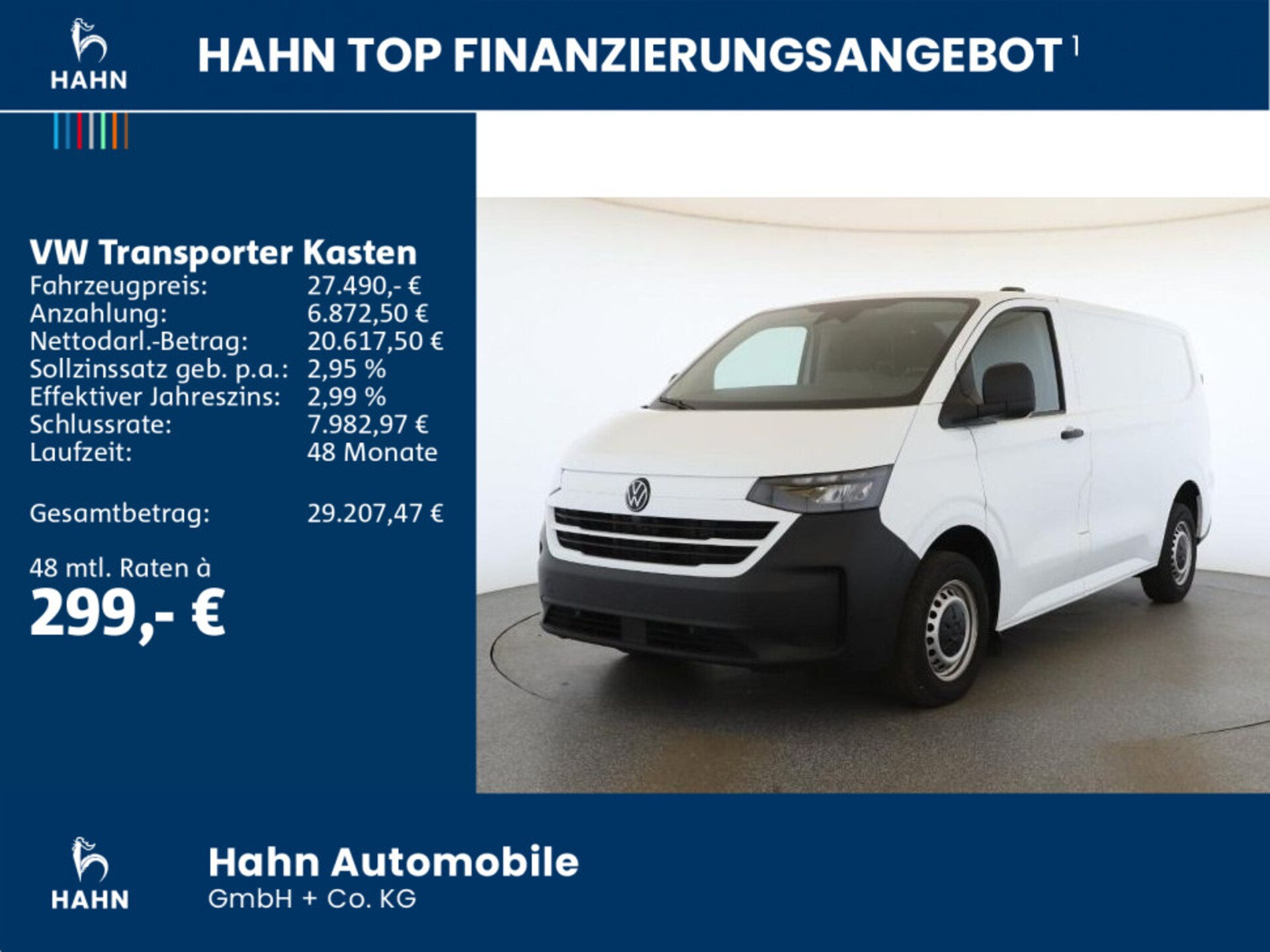 Volkswagen Transporter Kasten kurzer Radstand