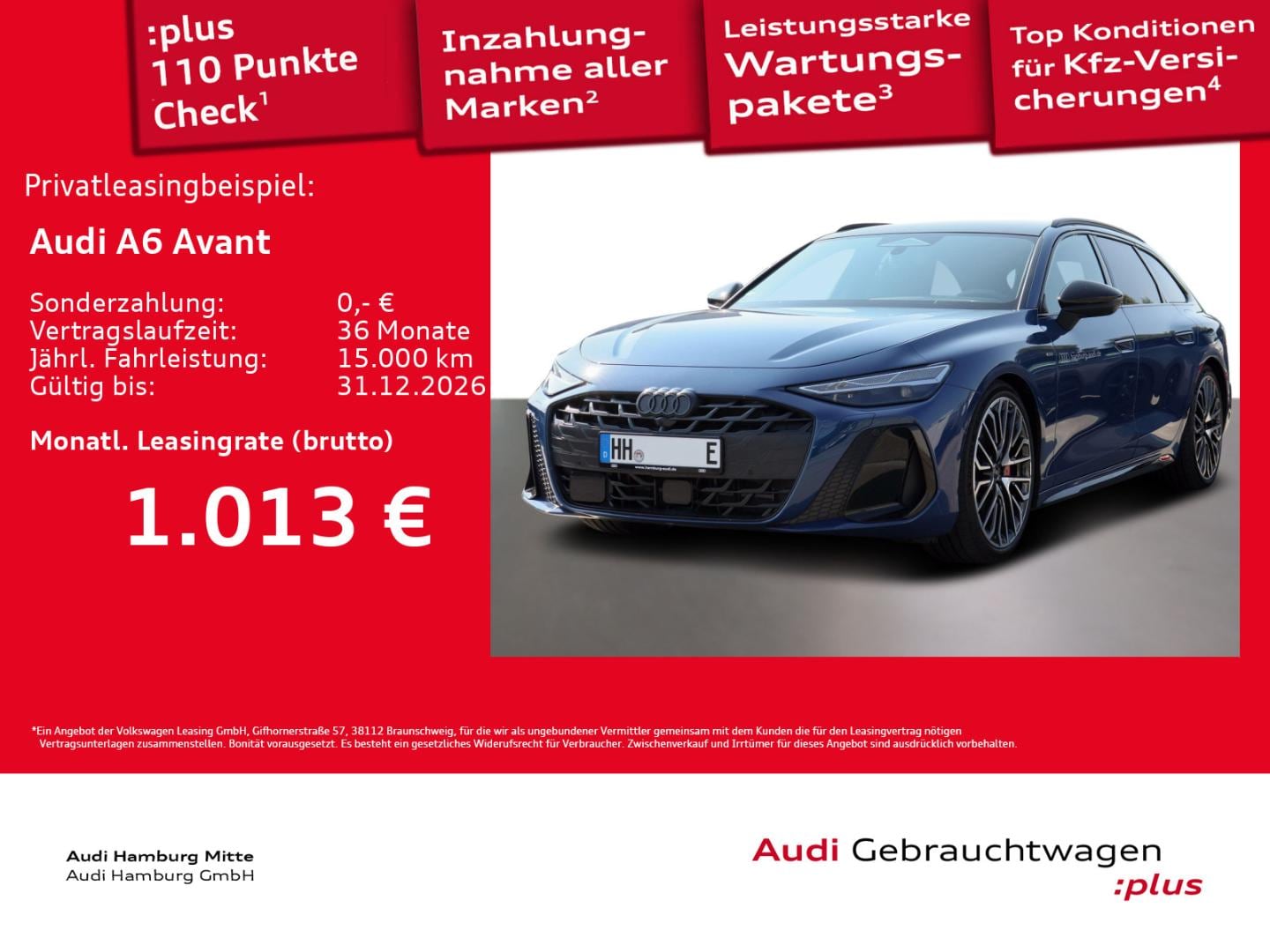 Bild über Audi A6 Avant e-hybrid e-hybrid quattro 270 kW S tronic - für weitere Informationen kontaktieren Sie den Audi Partner