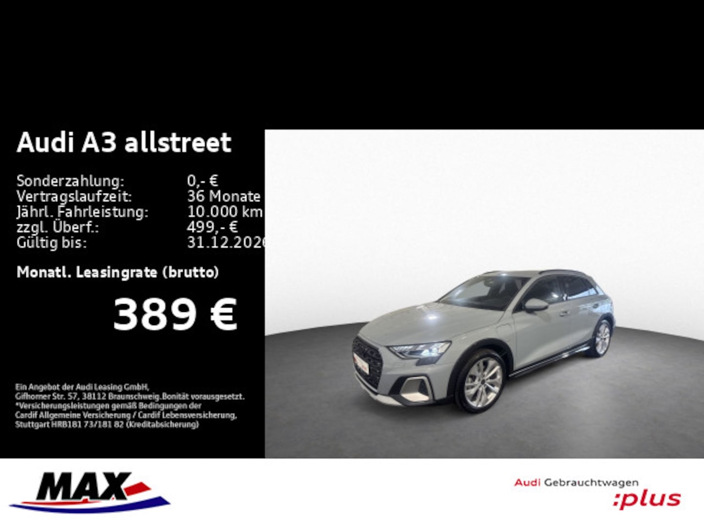 Bild über Audi A3 allstreet TFSI e 40 TFSI e S tronic - für weitere Informationen kontaktieren Sie den Audi Partner