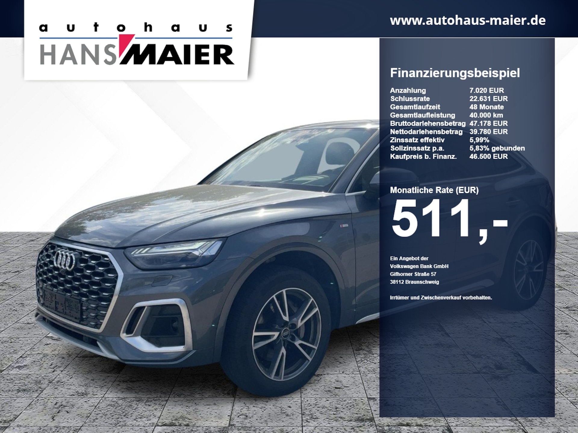 Audi Q5 Sportback TFSI e S line
