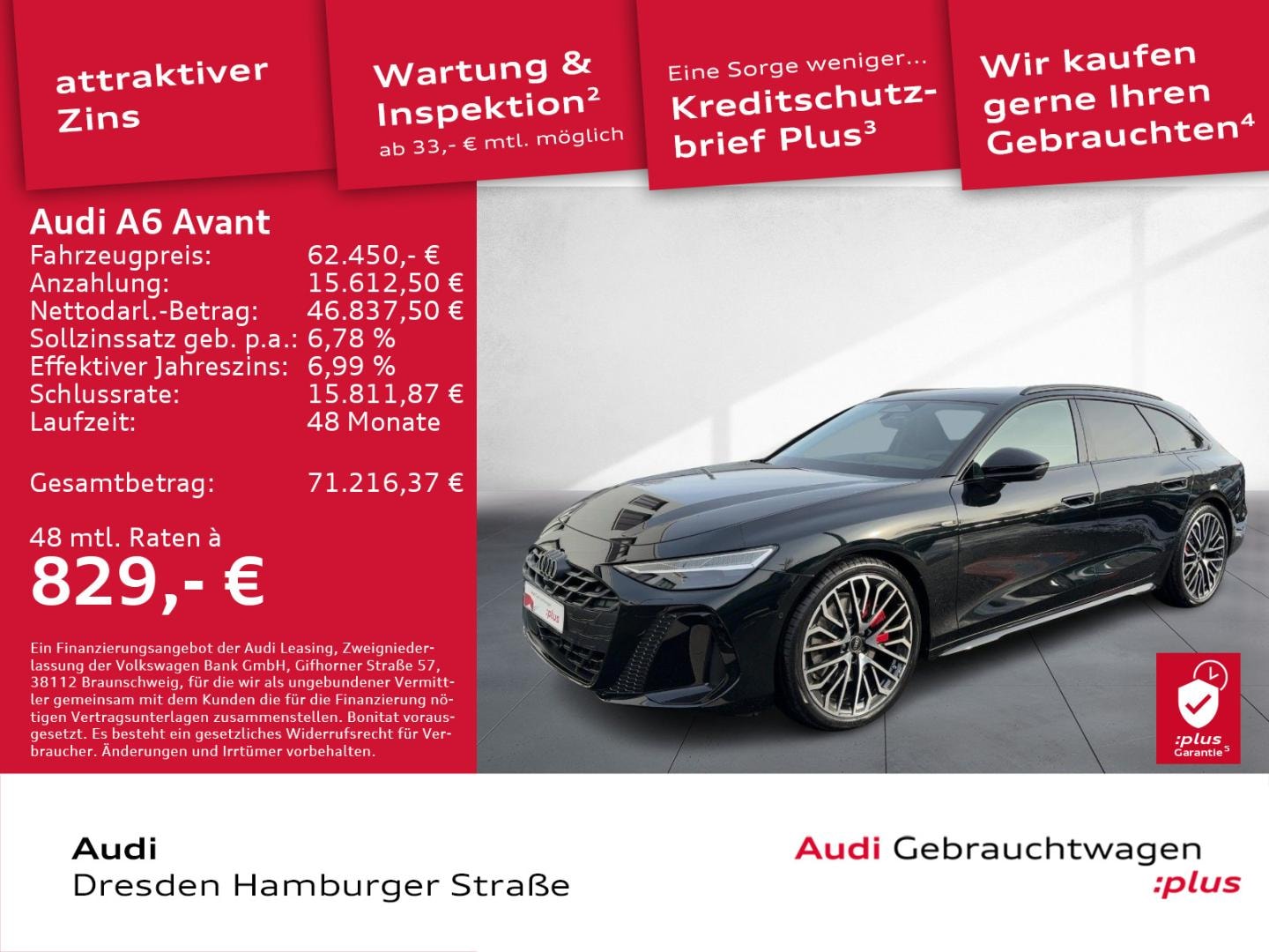 Bild über Audi A6 Avant e-hybrid e-hybrid quattro 270 kW S tronic - für weitere Informationen kontaktieren Sie den Audi Partner