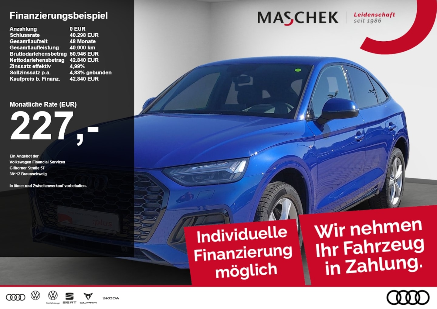 Bild über Audi Q5 Sportback 50 TDI quattro tiptronic - für weitere Informationen kontaktieren Sie den Audi Partner