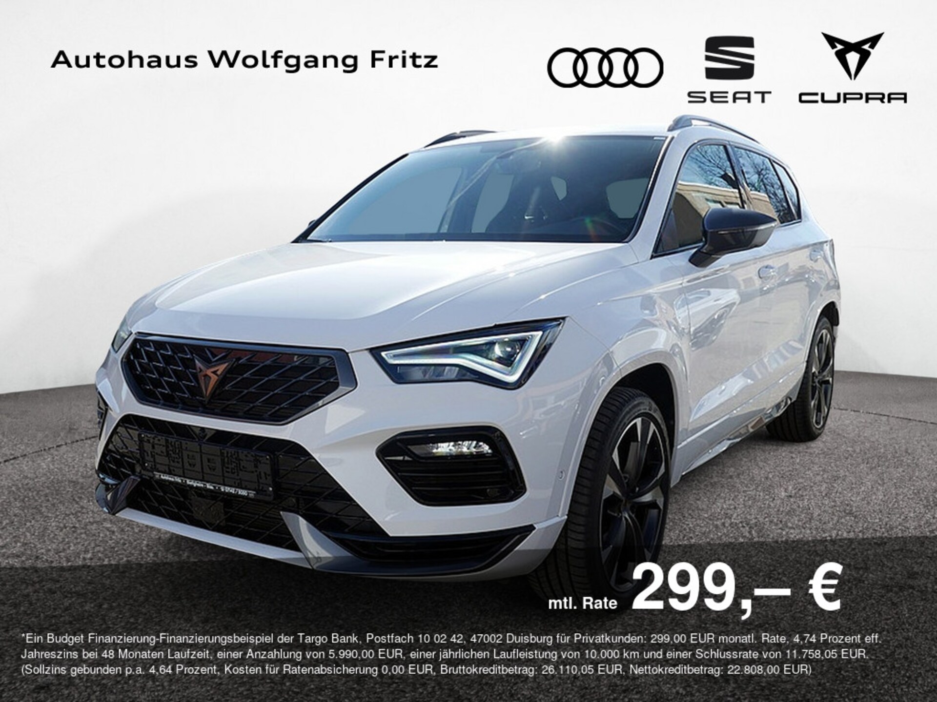 Cupra Ateca — CUPRA Ateca Ateca 2.0 TSI VZ 4Drive LED+KAMERA+NAVI+SHZG+