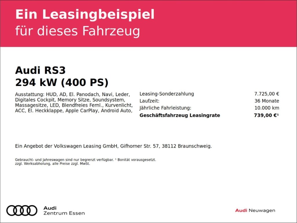 Image about Audi RS 3 Sportback TFSI quattro S tronic