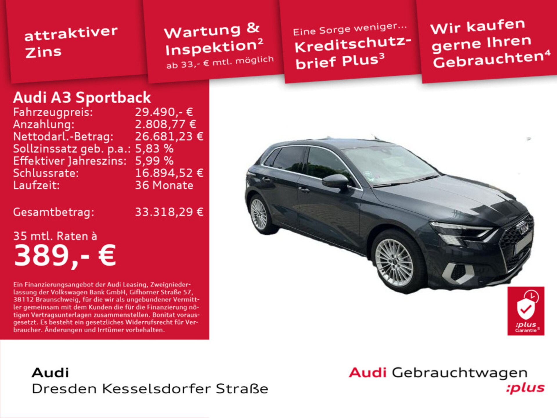 Audi A3 Sportback TFSI e Advanced