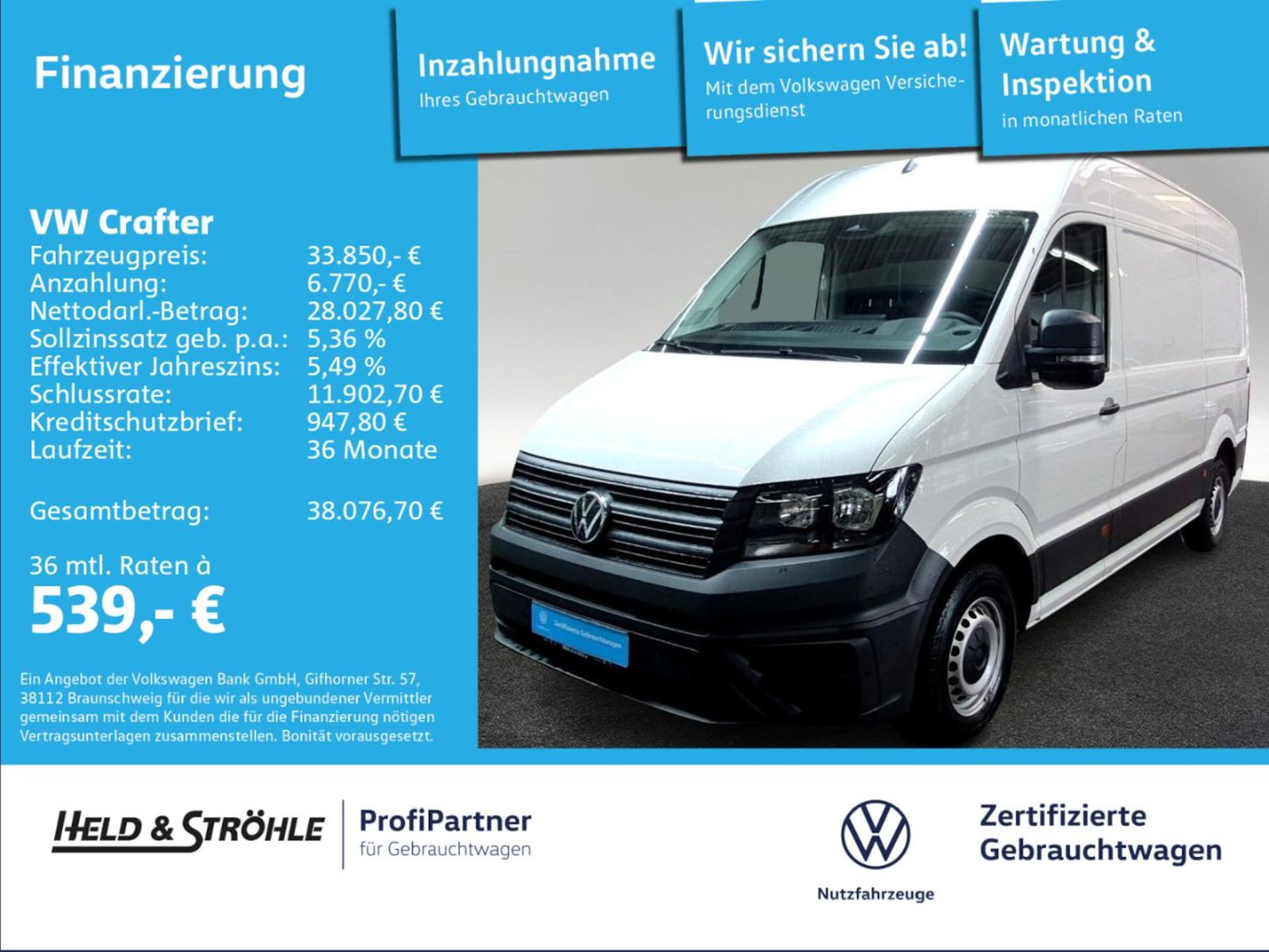 Volkswagen Crafter Kasten mittlerer Radstand